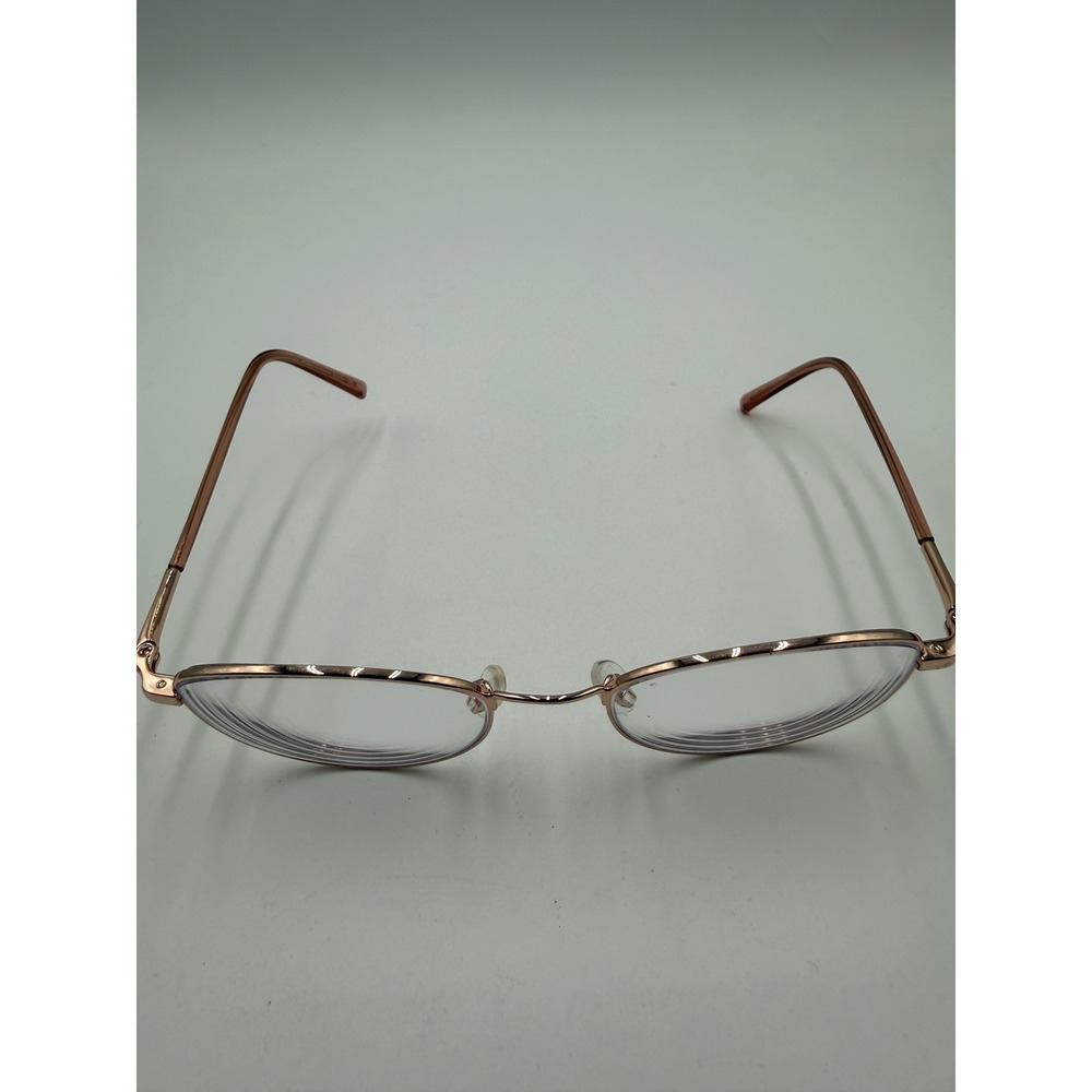 Elle Eyeglasses Women 51-19-140 Rose Gold Excellent Oval Metal Frames EL13467